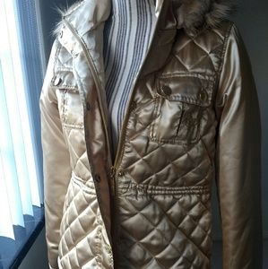 South Pole Puffer Jacket Gold Khaki